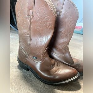 Justin Leather Boots- 10‎